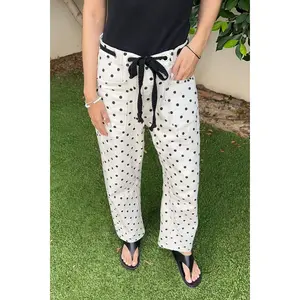 Dottie Polka Dot Relaxed Fit Denim Barrel Jeans