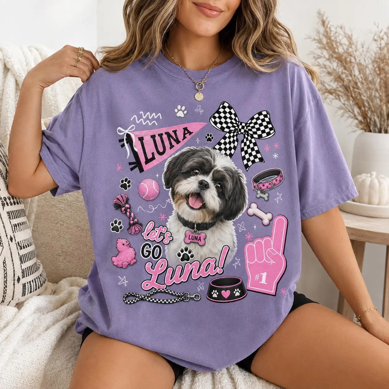 Custom Pet Photo And Name Shirt, Personalized  Pet Shirt, Customized Picture Dog Shirt, Dog Lover Gift