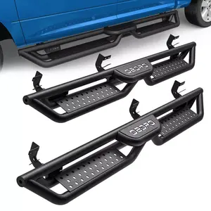 YITAMOTOR 6 Inch Running Boards Compatible with 2009-2018 RAM 1500 Quad Cab / 2019-2024 RAM 1500 Quad Cab New Body, Two Stairs Design Side Steps Steel Nerf Bar,nerf bars