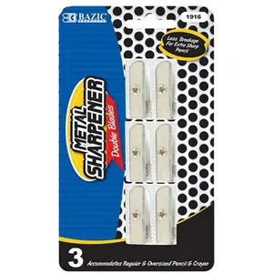 212 MAIN Compact Dual-Blade Metal Pencil Sharpener, 3-Pack per Unit, Case of 24