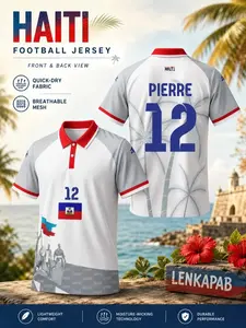 (Custom name and number) 2026 Haiti Soccer Jersey, Haiti Soccer Shirt, Haiti Football shirt, High Performance T-Shirt, Fan Gear, Gift for Him