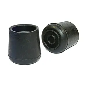 212 MAIN Richelieu America TruGuard Non-Skid Rubber Leg Tip, 0.5 in., Black - Pack of 4 for Wood Furniture, Tubular Metal & Furniture Legs