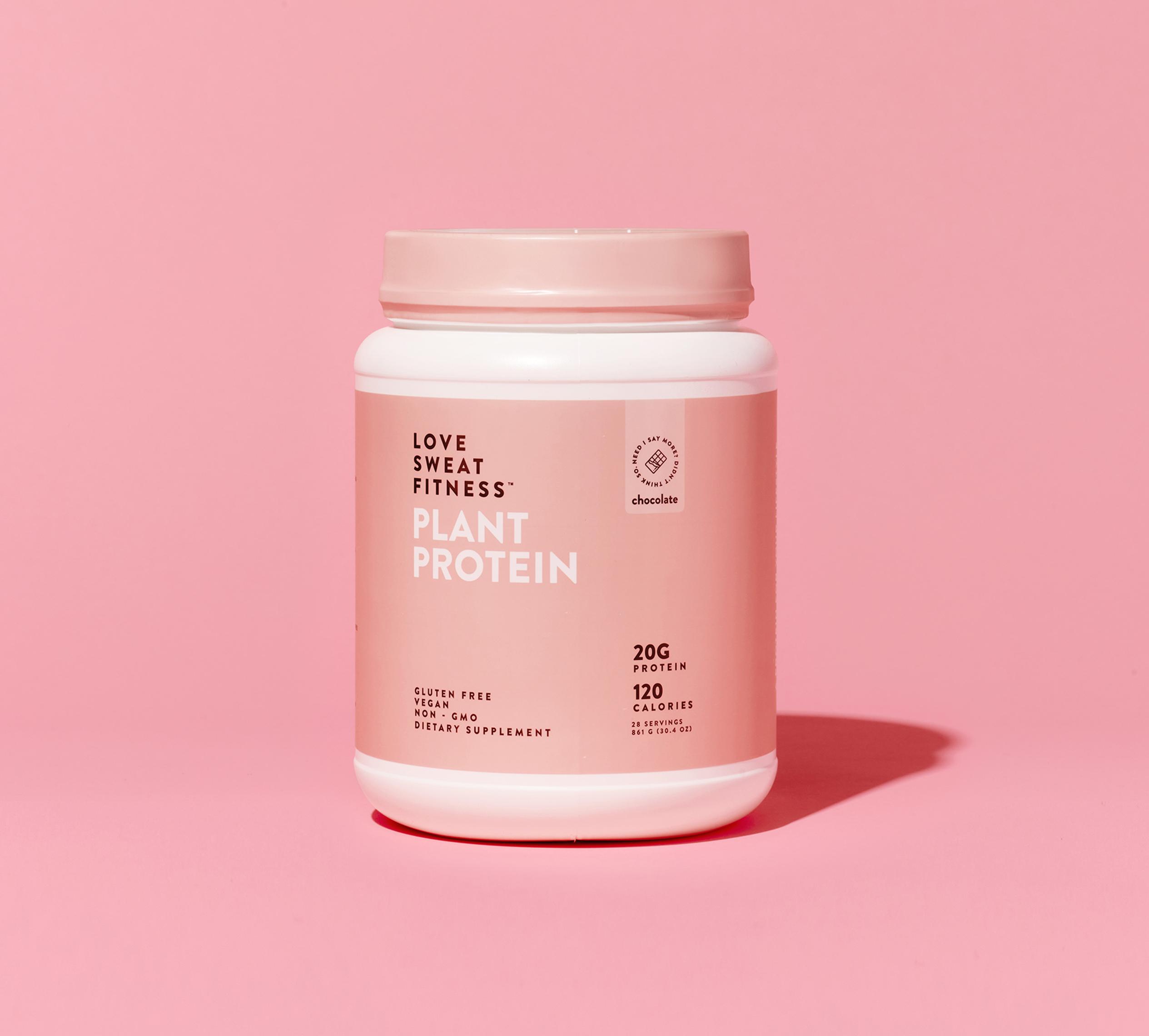 LSF Chocolate Plant Protein Powder - 20g of protein, Sugar Free, Gluten Free, Organic, Blends Smooth - Brown Rice & Pea Protein