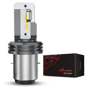 Nilight NIXMEN BA20d H6 LED Motorcycle Headlight Bulb Hi/Lo Beam S2 Light Bulb Conversion Kit for Motorbike AC/DC 9-60V CSP Chips 6000K (20036H), Led Headlight Bulbs