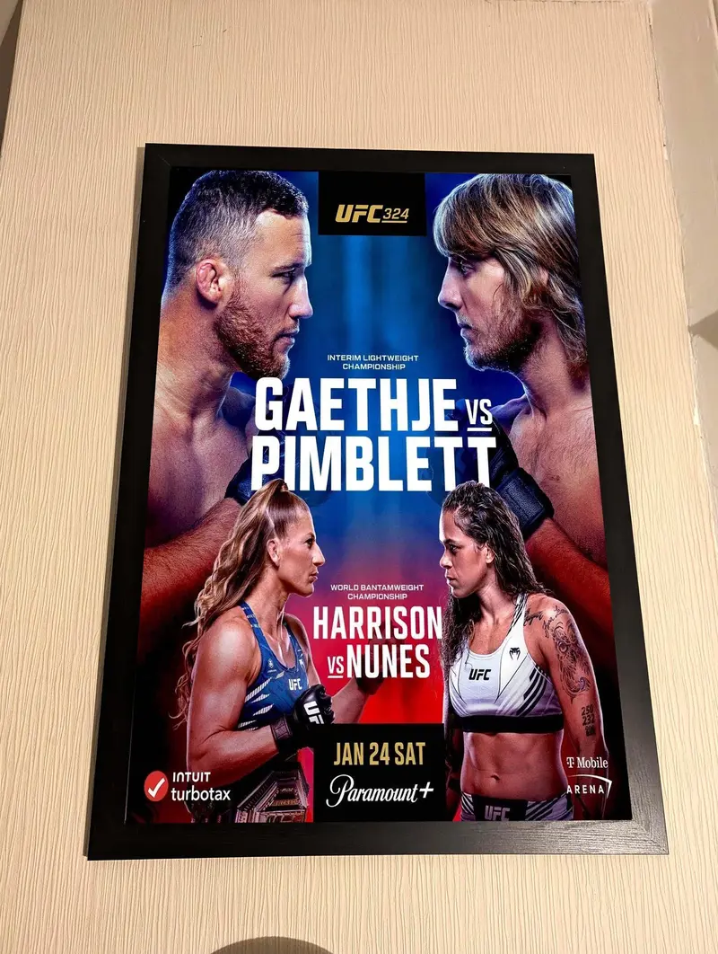 Ufc 324 Justin Gaethje Vs Paddy Pimblett Poster