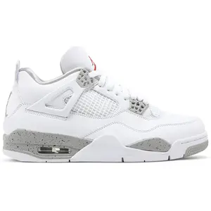 Air Jordan 4 Retro 'White Oreo' White Grey Fashion Sneakers Closed Runner