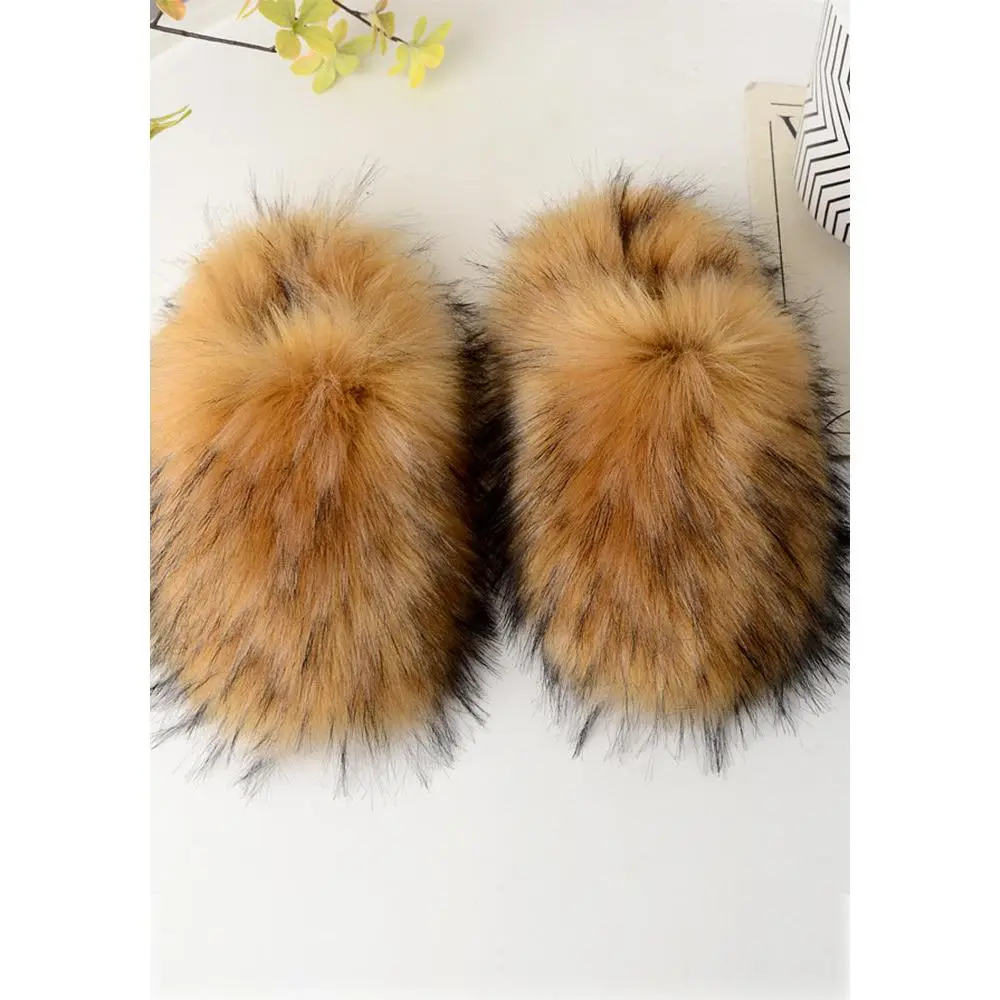 Furry Warm Slippers Casual Clogs