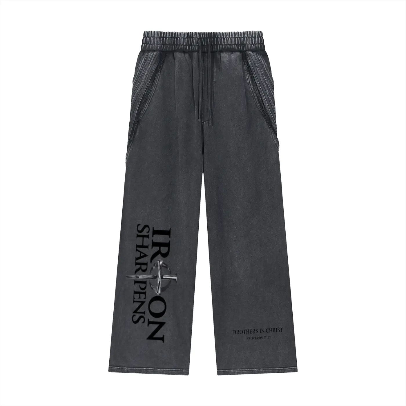 Snow Washed Tape Raw Edge Sweatpants