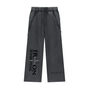 Snow Washed Tape Raw Edge Sweatpants