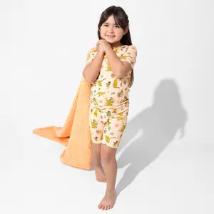 Pounce In Paradise Cheetah Bamboo Kids Pajama Short Set