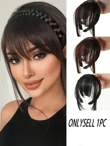 Braided headbands suitable for short, straight synthetic wigs, with bangs, new bangs hair accessories, braids, headbands, hair extensions, high-temperature synthetic fibers, headbands.