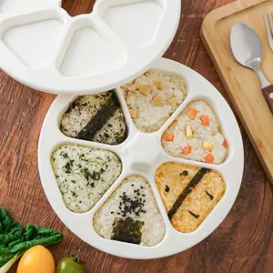 1pc Versatile Plastic Sushi Mold - Kitchen Accessories for Pressed Rice, 6-Cavity Rice Ball Bento Maker - DIY Supplies, Dinnerware Accessories for Easy Meal Preparation and Food Presentation