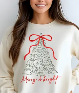 Merry & Bright Bow Tree DTF Transfer