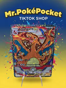 THE KING OF FIRE! Charizard EX Custom Holo - Starry Holo Pattern Finish - Precision Cut Edges and Corners - Standard Size/Pokemon Back - TCG