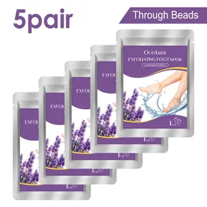 5pair/10pair Lavender Foot Scrub Mask Set, Low Sensitivity Alcohol-Free Deep Cleaning Moisturizing, Soft Smooth Feet, Ideal New Year Gift for Friends & Mothers