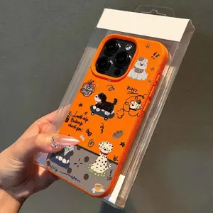 This cartoon dog-themed phone case is compatible with iPhones. Made of TPU material, it is shockproof and durable, has a leather-like texture, is not prone to yellowing, and has an adorable appearance. It makes a great birthday or holiday gift.