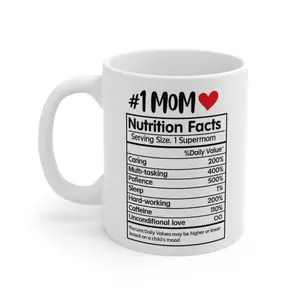 #1 Mom Nutrition Facts Mug | Mother's Day Mom Coffee Cup