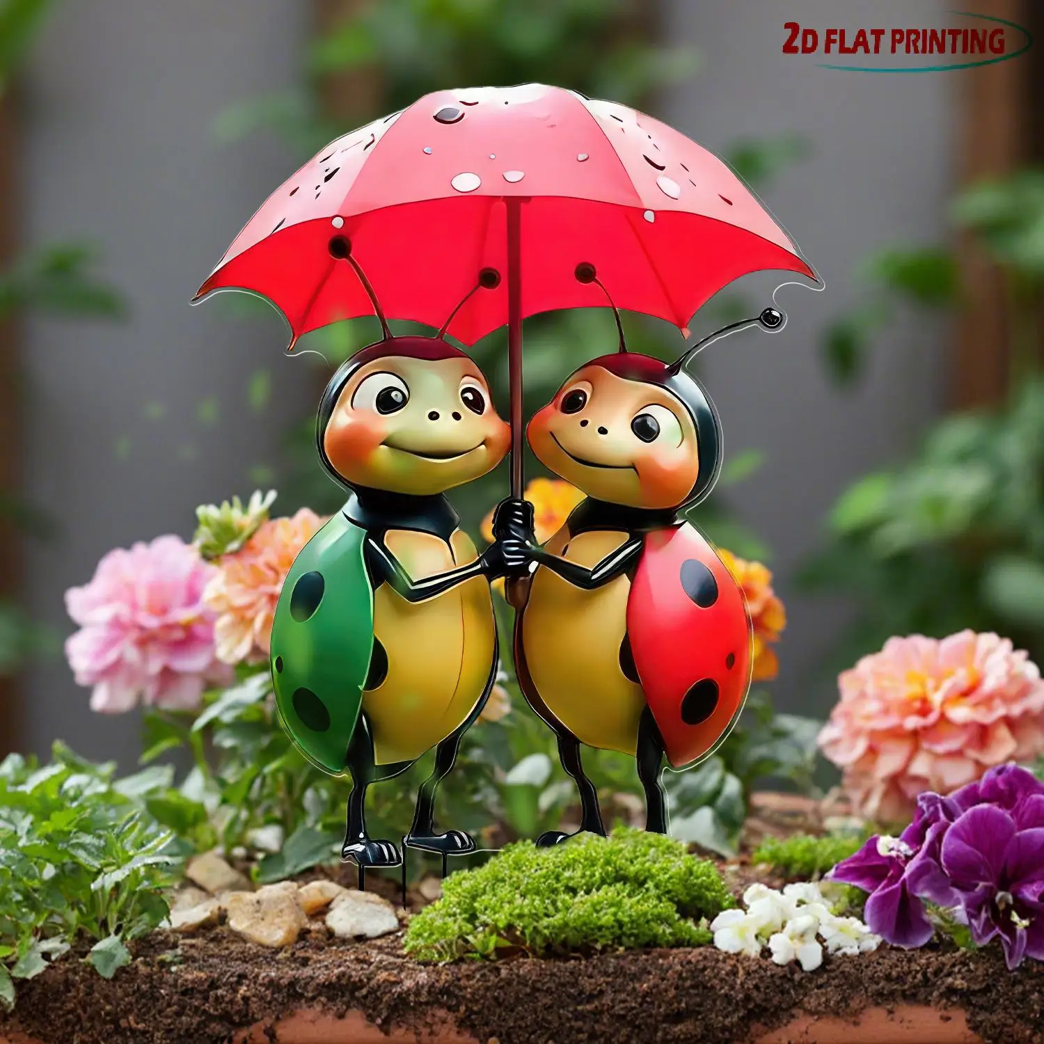 Ladybug Design Garden Decoration, Cute Garden Miniature, Outdoor Wedding Decoration, Garden Ornament for Home Garden, Garden Decoration, Garden Statue
