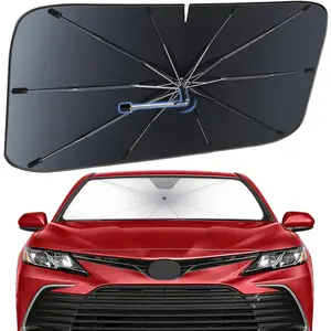 Windshield Sun Shade Umbrella for Toyota Camry 2012-2024 – Nano-Coated Heat-Reflective Front Window Shade, Umbrella Sunshade Cover Blocks Heat, Protects Interior, Vehicle-Specific Precision Fit