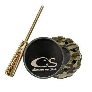 Aluminum over Slate Double Sided Turkey Pot Call with Diamondwood Striker