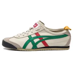 Onitsuka Tiger MEXICO 66 Retro Classic Low-Top Sneakers for Men and Women in Beige Green Trending Shoes, House White Official Shoes to Get / Maison Mihara