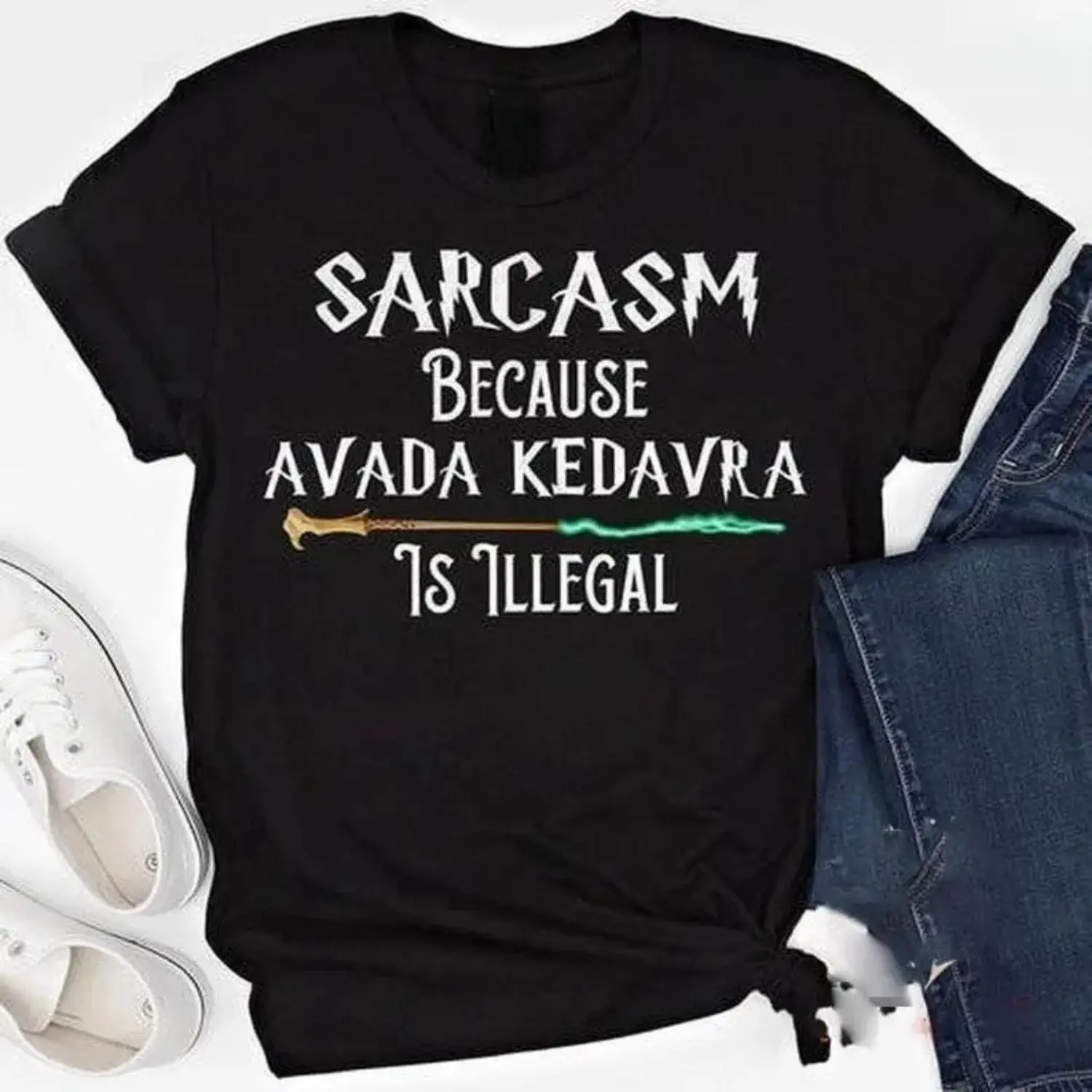 Men's Casual Snape Meme Crewneck T-Shirt, Soft Breathable Cotton Potterhead Apparel, Relaxed Fit Short-Sleeve with Text Print