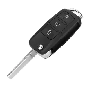 Car Key Case Cover Shell, 3 Buttons Car Key Protector, Automotive Key Accessories for VW Golf Passat Touran Tiguan Jetta B5 Bora Sharan, Key Fob Shell, Car Key Accessory
