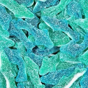 Blue Razz Shark Slushie Swedish Sour Candy Hammerhead Sharks 4oz