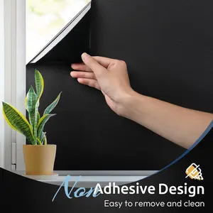 Blackout Window Film, Sun Heat Blocking Privacy Cover for Glass