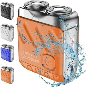 Mini Electric Shaver for Men, Dual Blade Floating Heads, USB Rechargeable 300mAh Lithium Battery, Neck Brush Accessory, Portable & Lightweight Design, with Ideal Gift Daily Plug Black electric shaver shaver men shaver women