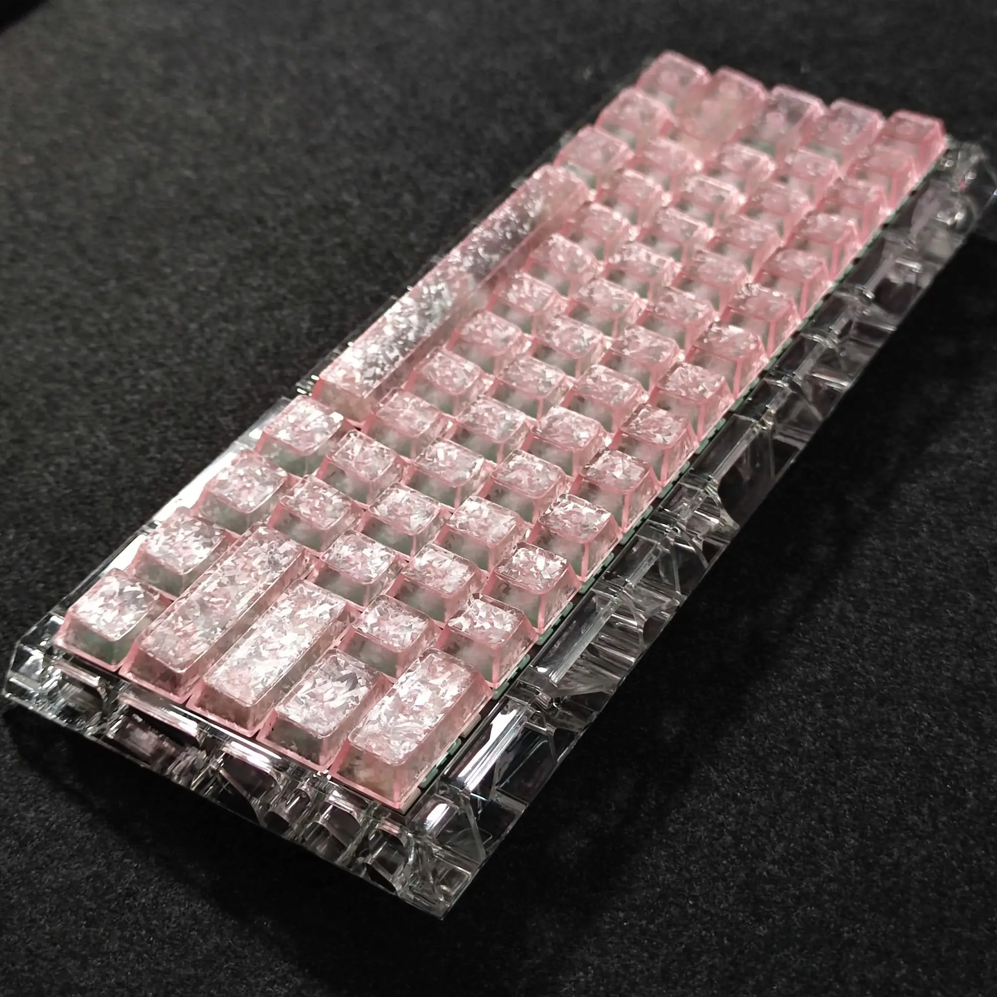 Carbon Fiber Frosted Keycaps, Transparent Oem Keycap Set for Mechanical Keyboard, High-Quality Replacement Keys, Durable & Stylish Design, Oem Compatibility, Frosted Finish