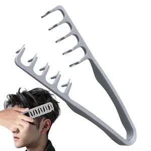 1/2 Packs Texture Styling Comb - Wide Tooth Comb for Men, Volume Curly Hair Comb, Ergonomic Stitched Hood, Men's Hair Styling Equipment