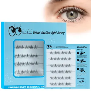 EYES NY "LOVER" Pre-glued 7mm J Curl Upper/Lower Lash Clusters