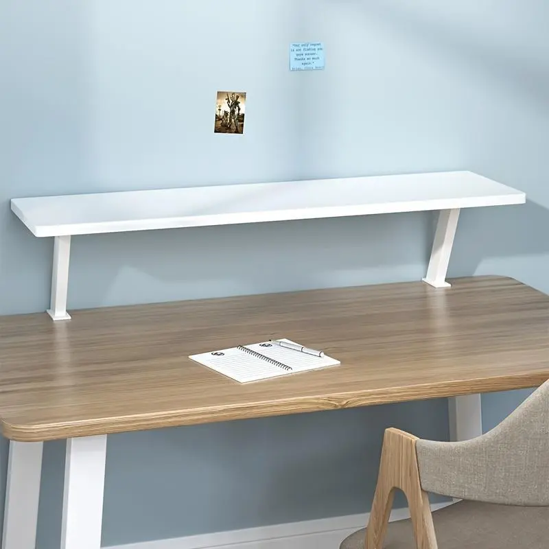Floating Desktop Bookshelf — No-Drill, No-Installation Design — Tiered Desktop Organizer — Multifunctional Elevated Storage Rack for Children and Students