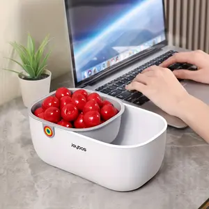 Lazy melon seeds, snacks, dried fruit, fruit box, double-layer thickened living room drain basket, household fruit plate drain plate