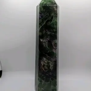 Large Dark Fluorite Tower Home Ornament