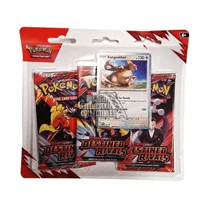 Pokémon TCG: Scarlet & Violet-Destined Rivals 3 Booster Packs Includes Kangaskhan 130 & Noy for Family Trading Card Game Pack