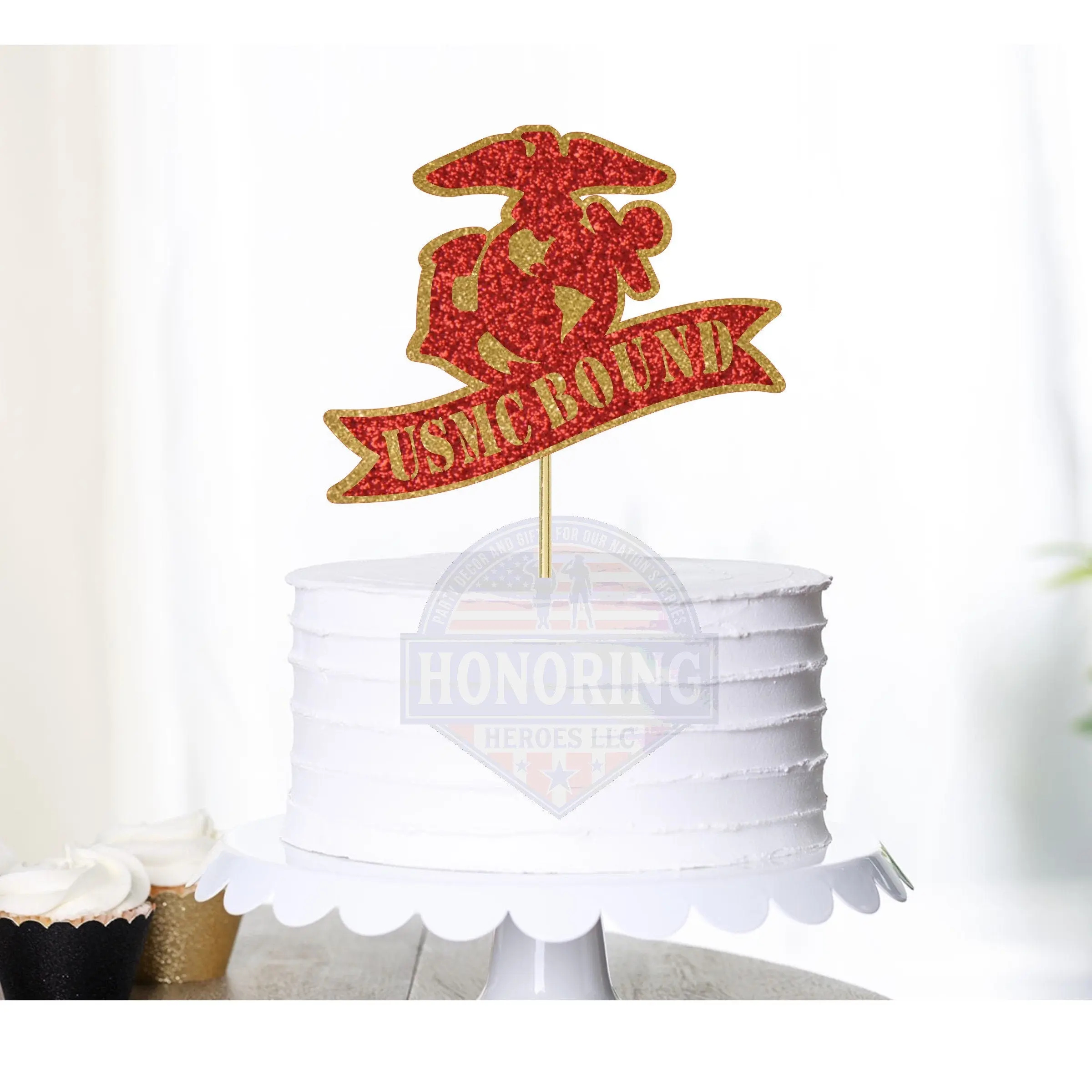 USMC Bound Cake Topper NO SHED!