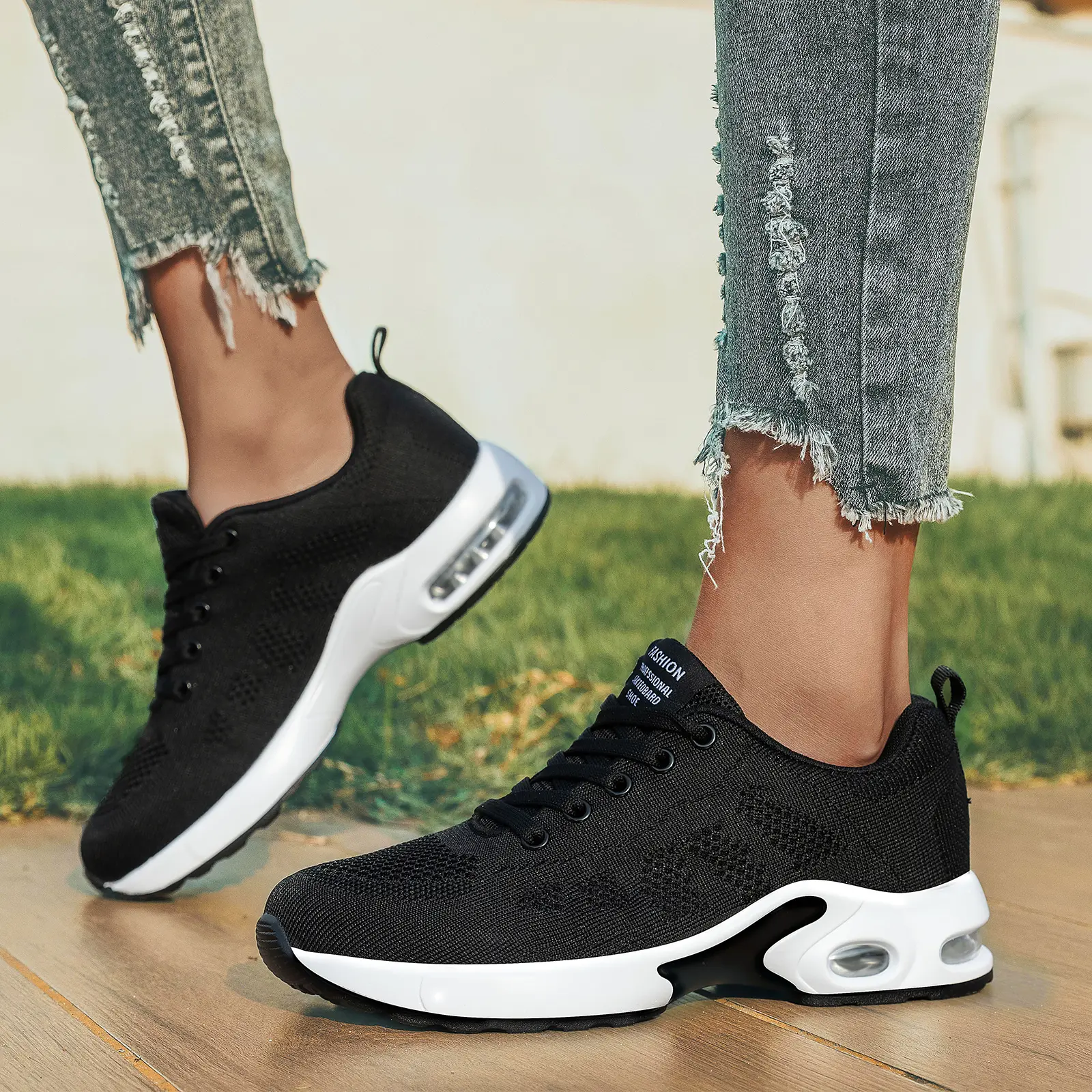 Slip On Running Shoes Lightweight Breathable Mesh Workout Gym Sneakers Non Slip Feethit Men main image 3