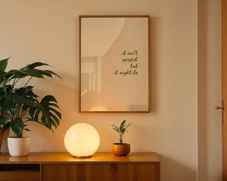 Olivia Dean Poster Lyric Wall Art  It Isn't Perfect But It Might Be  Minimal Aesthetic Poster  Living Room & Bedroom Decor