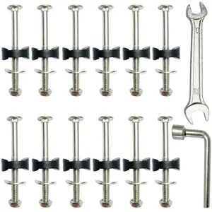 12 PCS 3.15 Inch Long Trampoline Screws, Anti-Loose Trampoline Bolts and Nuts, Trampoline Replacement Parts with Screw Installation Tools