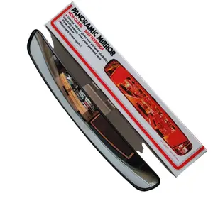 Panoramic Mirror 17.5" Clip-On Wide-Angle Convex Rear View Mirror Anti-Glare Blind Spot Reduction for Trucks & Large Vehicles