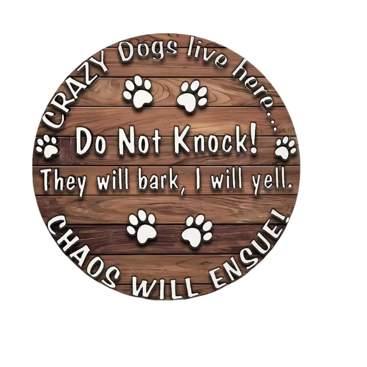 Crazy Dogs Live Here Sign, Hilarious Metal Plaque Warning Sign, Ideal Humorous Front Door Decor for Dog Lovers, Funny Home Decor, Decorative Plaque, Wall Decor Plaque, Hanging Plaque, Yard Sign, Metal Signs, Signage