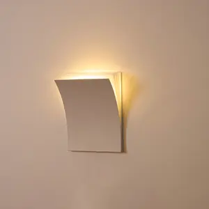 Paper Wall Lamp, Curved Modern Design with Soft Warm Light, Ideal for Living Room, Bedroom, or Minimalist Interior Decor