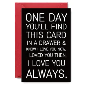 One Day You'll Find The Card in A Drawer, Funny Birthday Card, Anniversary Card, Perfect for Valentine's Day, Anniversary, Or Just Because, Custom Message Card