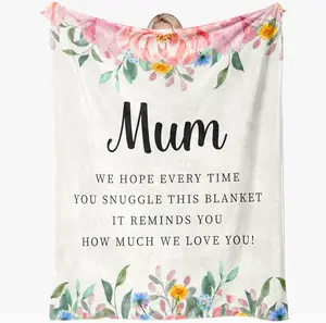 Birthday Gifts for Mum, Mum Birthday Gifts from Daughter Son, Blanket Gifts for Mum on Christmas Valentines Mothers Day from Child, 50'' x 60'' Blanket for Muma
