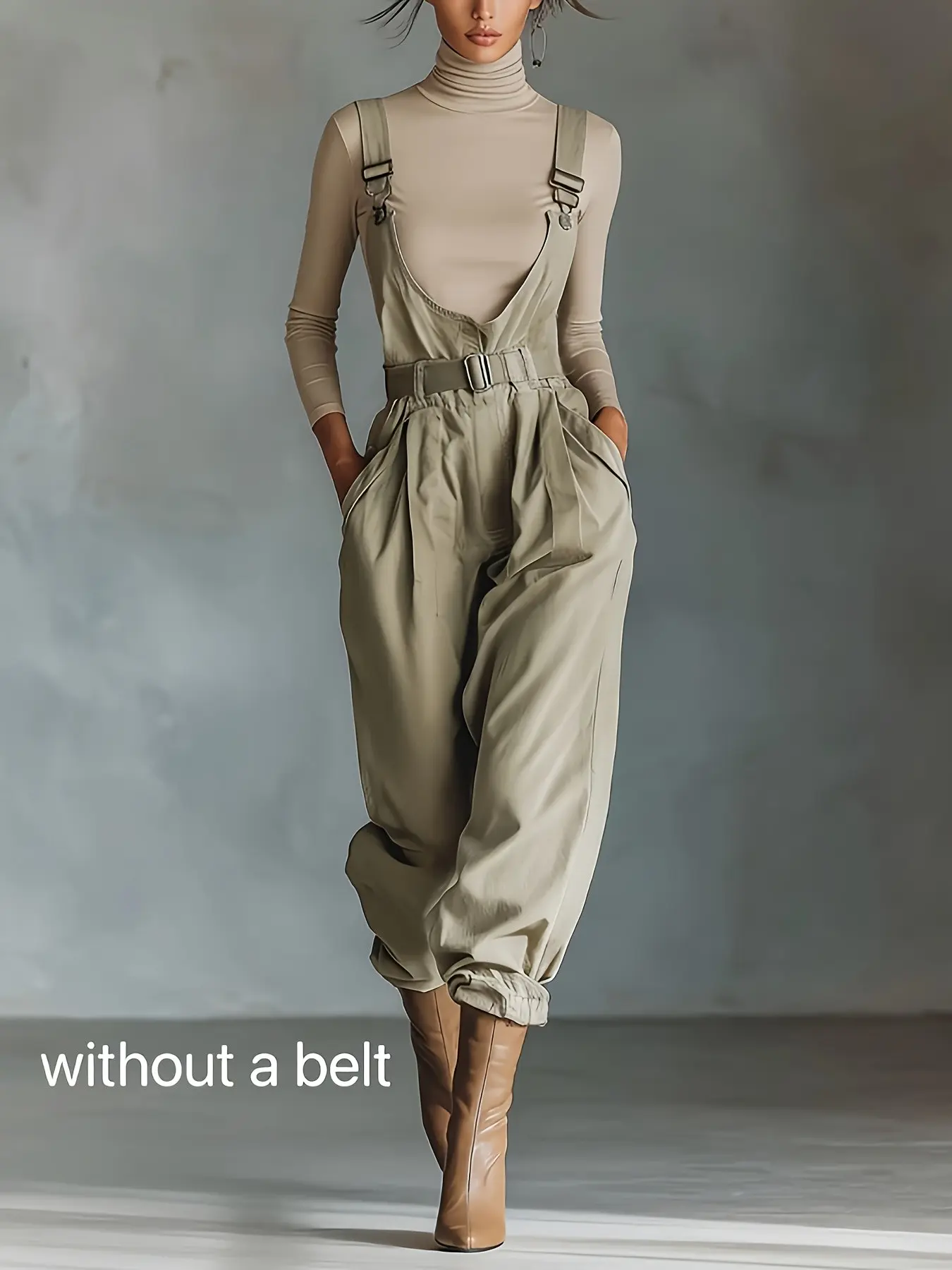 Casual Slimming Workwear Women's Strap Pants Overalls, Daily Versatile Ladies' Dress Strap Pants, Comfortable and Stylish for Everyday Wear