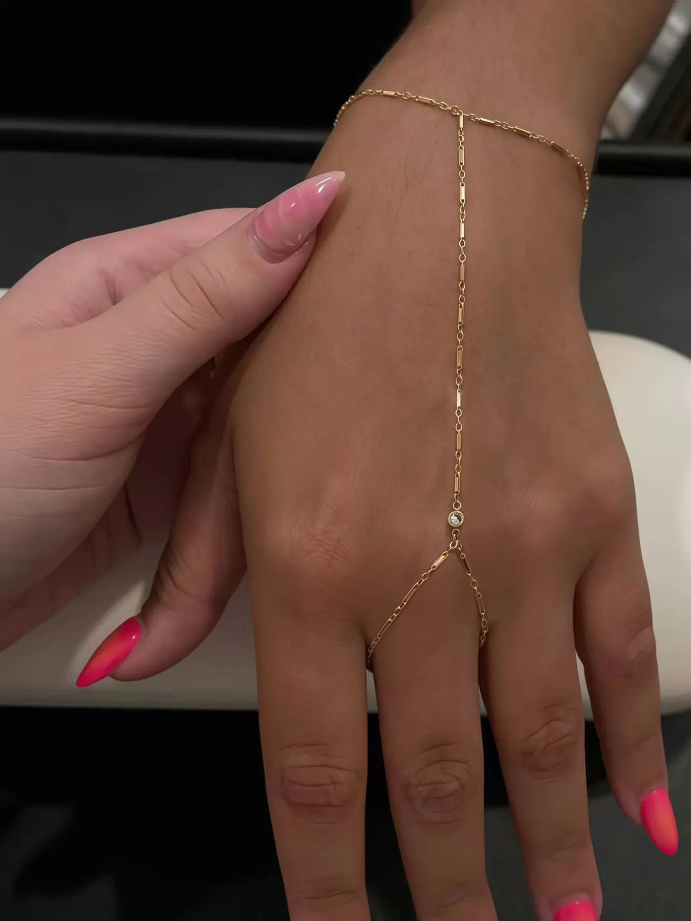 Elegant Finger Ring for Women, Perfect for Daily Wear, Concerts & Festivals, Stylish Accessory for Ladies, Elegant Bangle, Bangle Chain Jewelry
