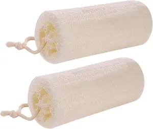 Organic Natural Loofah Sponge (2 Pack), Large 6“ Natural Loofah Exfoliating Body Scrubber
