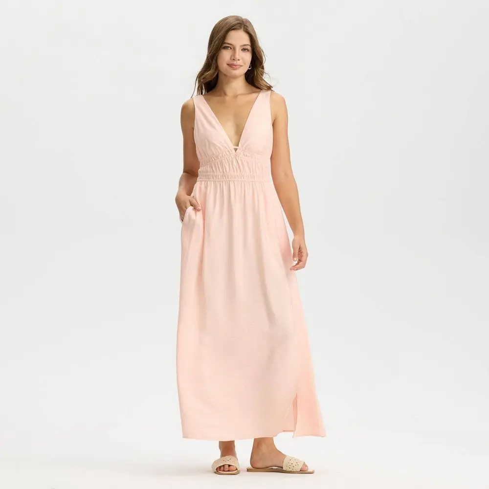 Women's Best Dress Ever Maxi A-Line Dress - A New Day Just Peachy M